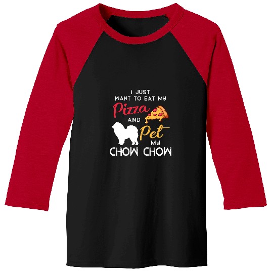 Chow Chow Pet Pizza lover owner Christmas Birthday Gift 132 Baseball Tees