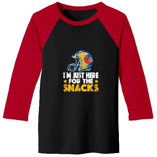 Sport American Football Im Just Here For The Snacks Funny American Football 23 Baseball Tees