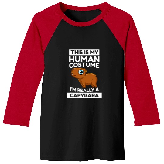 capybaras Mammal This Is My Human Costume Im Really A Baseball Tees