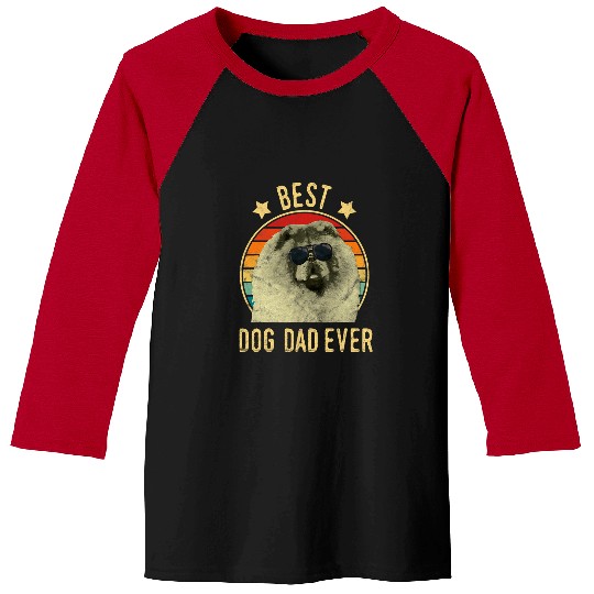 Chow Chow Pet Mens bests Dog Dad Ever Chow Chow Fathers Day Baseball Tees