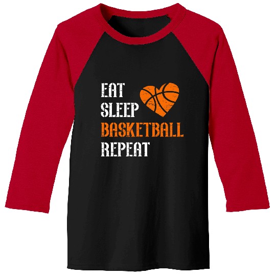 Sport Basketball Eat Sleep Basketball Repeat for a Basketball Coach Baseball Tees