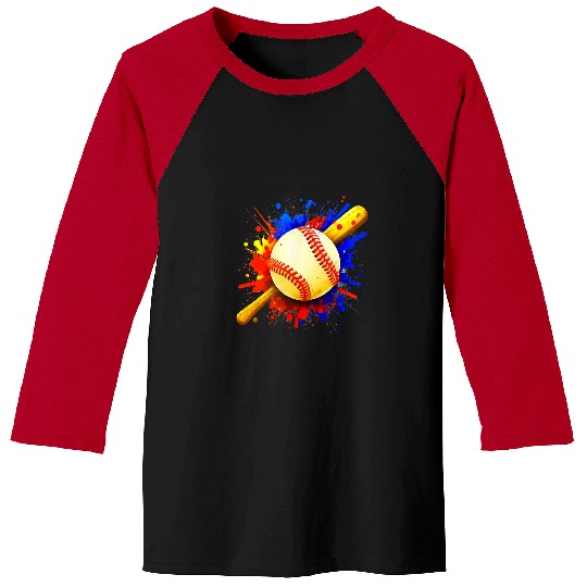 Sport Baseball And Bat Splat Baseball Tees