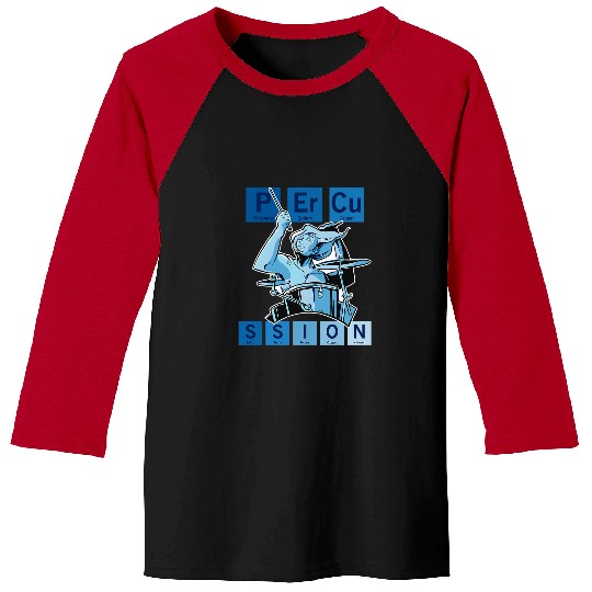 Funny Drummer Percussion Music Science Drummer Periodic Table Baseball Tees
