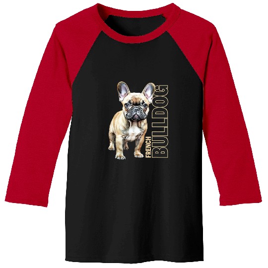 French Bulldog Pet Watercolor Baseball Tees