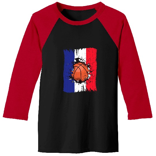 Sport Basketball Ball Team France BBall Team French Flag Baseball Tees