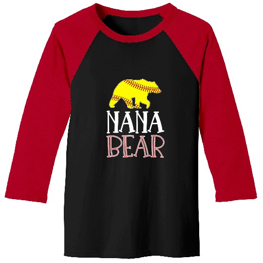 Sport Softball Nana Bear Softball Nana Of A Softball Player Baseball Tees