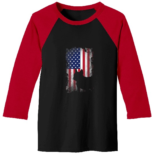 French Bulldog Pet Frenchie Dog Patriotic Frenchie American Flag Cool French BullDog Lover Baseball Tees