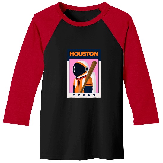 Sport Baseball Houston City Texas Baseball Astronaut Baseball Tees