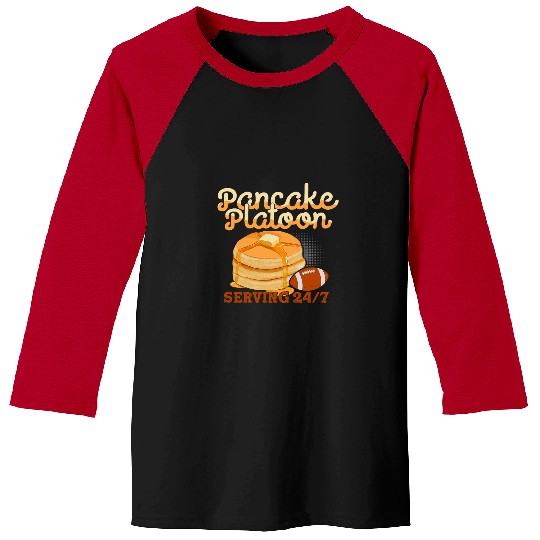 Sport American Football Pancake Platoon Serving Football Lineman Funny Gift Baseball Tees