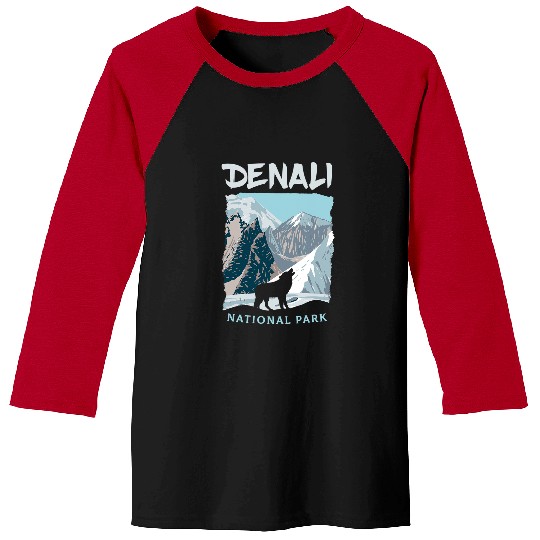 Coyote Mammal Denali National Park US wolfs Alaska Wolves Baseball Tees