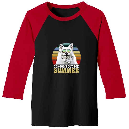 Eskimo Pet Schools Out for Summer American Eskimo Dog Dog Teacher Baseball Tees