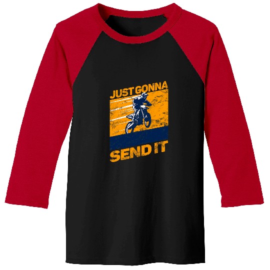 Just Gonna Send It American Flag Motocross 210 Baseball Tees