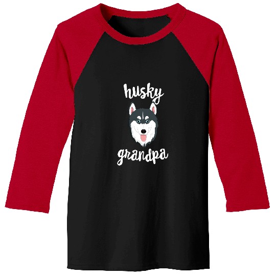 Husky pet Grandpa Pawpa Dog Grandparents Grand Baseball Tees