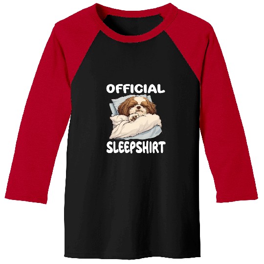 Shih Tzu Pet Official Sleep Pajamas Nightgown 2 Baseball Tees