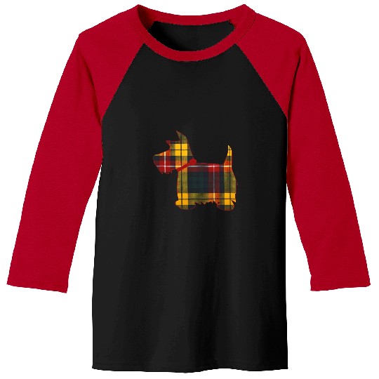 Scottish Terrier Pet Buchanan Scottie Dog Scottish Terrier Scotty Tartan Plaid Baseball Tees