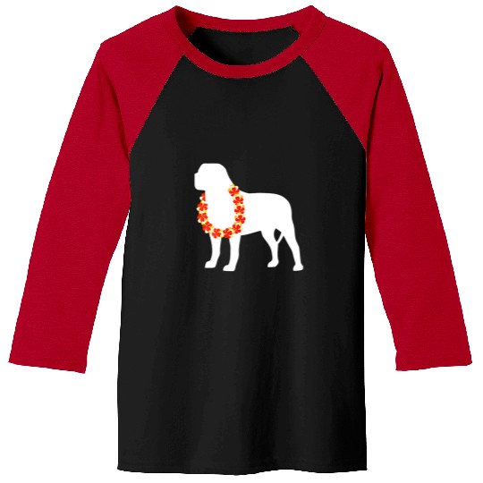 English Mastiff Pet Aloha Hawaiian Lei Baseball Tees