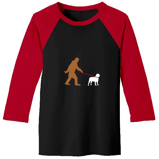 English Mastiff Pet bigfoots Walking English Mastiff Dog Sasquatch Baseball Tees