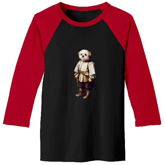 Lhasa Apso Pet Funny Lhasa Apso Dog Baroque Art Baseball Tees