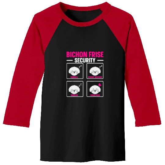 Bichon Pet Frise Security Dog Lover Puppy Paw Love Baseball Tees