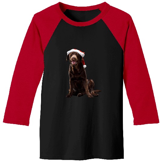 Labrador Pet Chocolate Lab Dog Christmas Cute Baseball Tees
