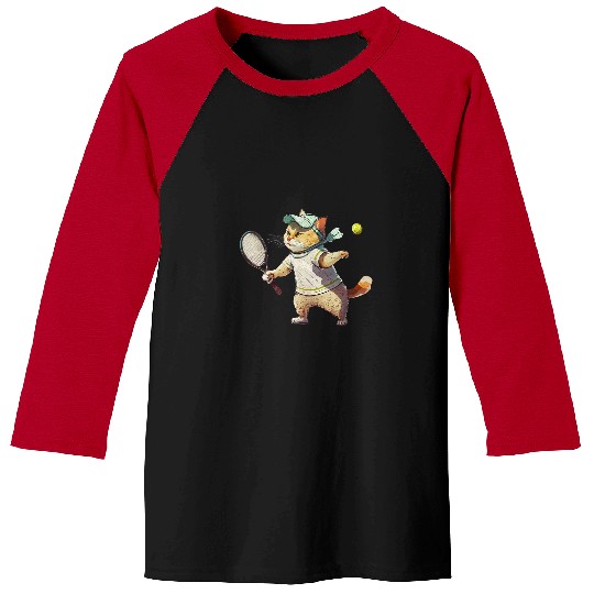 Sport Tennis Cat Paws vintages Cat Playing Tennis Tennis Racquet Kitties Lover Baseball Tees