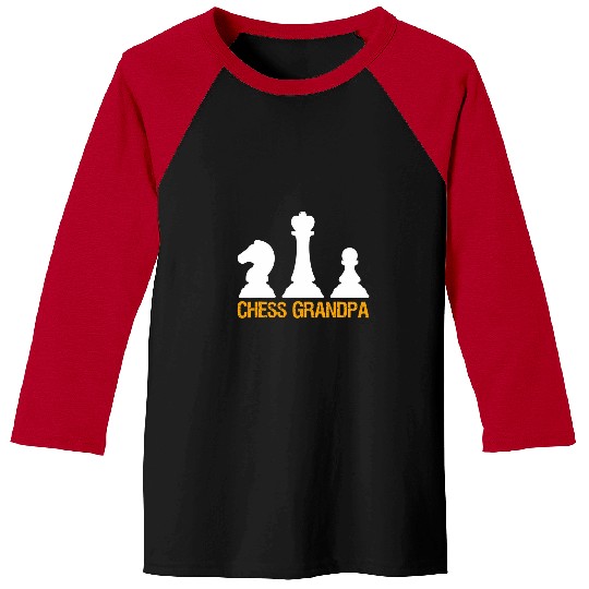 Mens Chess Grandpa Chess Grandfather Coachs Chess Club Baseball Tees