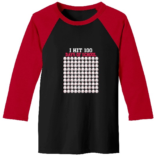 Sport Baseball I hit 100 Days of School Baseball Bat 100th Day Of School 1 Baseball Tees