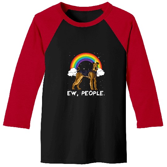 Airedale Terrier Pet Pony Unicorns Rainbow Airedale Terrier Ew People Unicorns Dog Baseball Tees