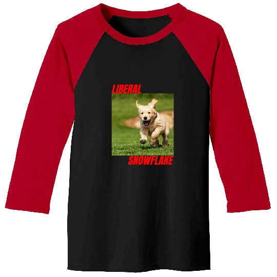 Golden Retriever Pet Liberal Snowflake Own the Libs Golden Retriever 3 Baseball Tees
