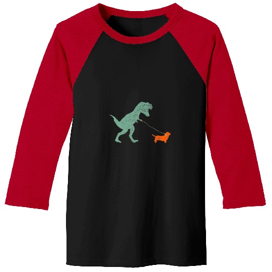 Basset Hound Pet Dinosaur Dino Dino Basset Hound Dinosaur Vintage Tyrannosaurus Rex Baseball Tees