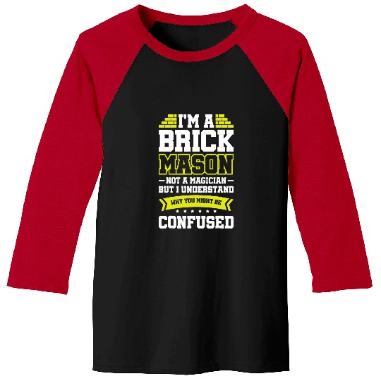 Funny Cool Brick Mason Bricklayer Apparel 10 Baseball Tees