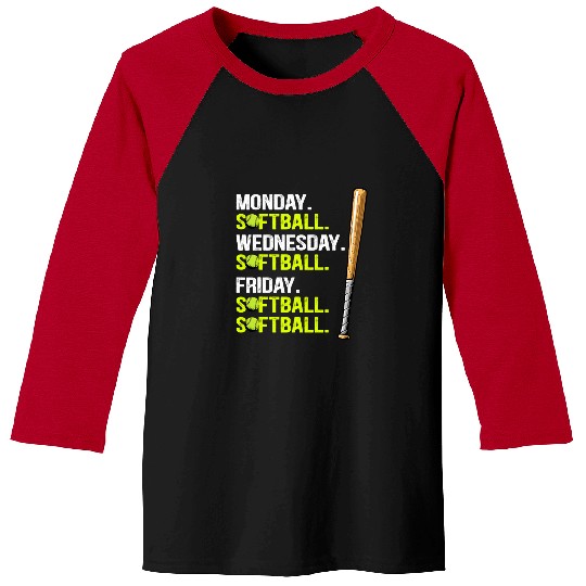 Sport Softball Monday Softball Wednesday Softball Friday Softball Softball 5 Baseball Tees