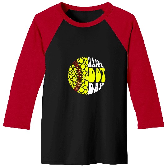 Sport Softball Retro Groovy Softball Ball With Polka Dots Happy Dot Day Boy Baseball Tees