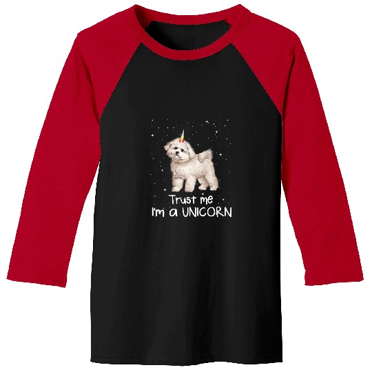 Bichon Pet Pony Unicorns Funny Bichons Frise Trust Me Im A Unicorns Dog Ponies Baseball Tees