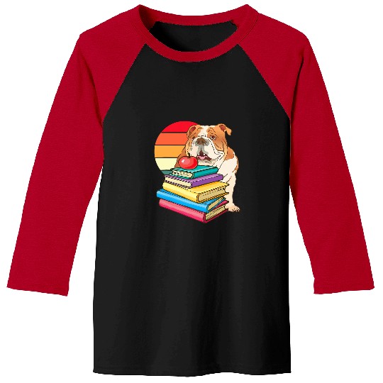 English Bulldog Pet Back To School Funny Baseball Tees