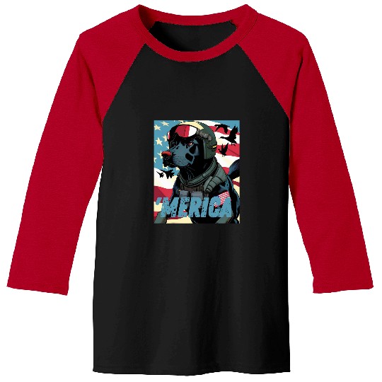 Labrador Pet Merica Patriotic Black Labrador. Duck Hunting. Dove hunter Baseball Tees