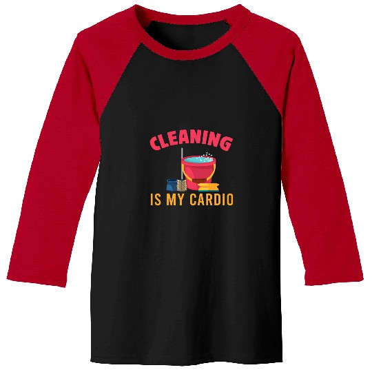 Mens Cleaning is My Cardion Janitor School Custodians Worker Baseball Tees
