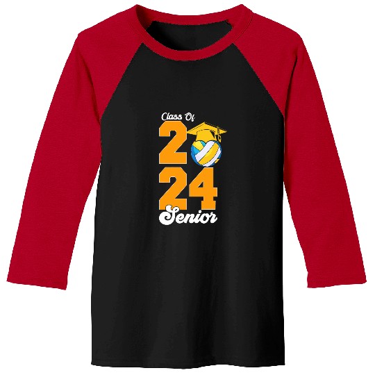Sport Volleyball Graduation Senior Class of 2024 Graduate Volleyball Baseball Tees