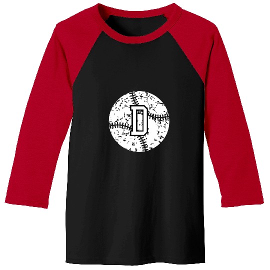 Sport Baseball Letter D Baseball Team Red Initial D Baseball Tees