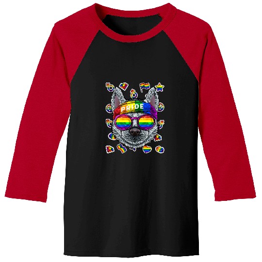 Husky Pet Husky Gay Pride Month Dog Rainbow Lesbian Baseball Tees