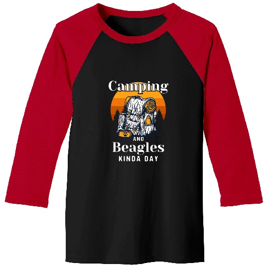 Beagle Pet Camping and Beagless Kinda Day English Beagle Camper Baseball Tees