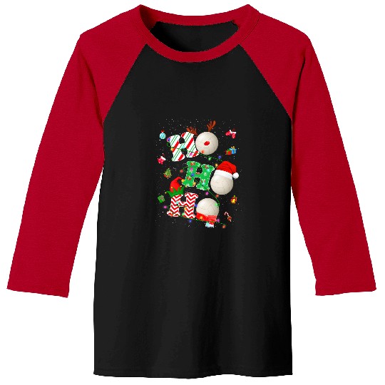 Sport Volleyball Ho Ho Ho Volleyball Lover Christmas Reindeer Santa Elf Xmas Baseball Tees