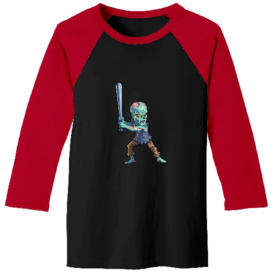 Sport Baseball Zombie Halloween Men Boys Baseball Halloween 3 Baseball Tees