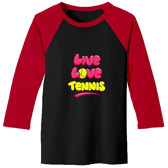 Discover Sport Tennis Live Love Tennis Player Lover Graphic Baseball Tees