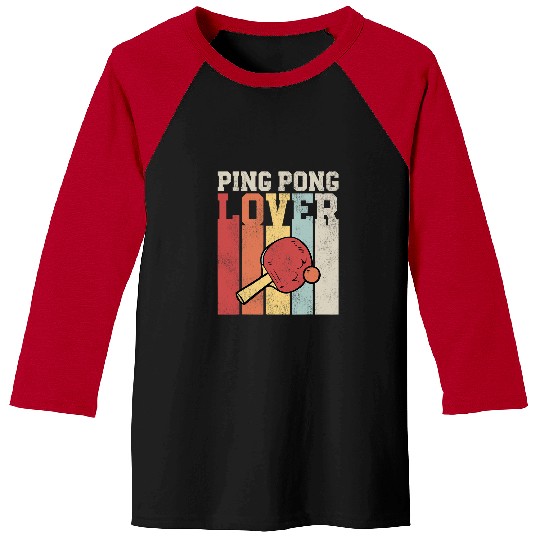 Sport Ping Pong Retro Vintage Paddle Ping Pong Lover Baseball Tees