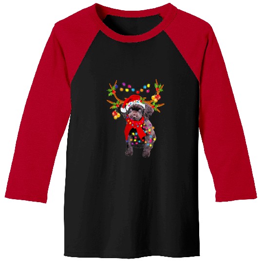 Boykin Spaniel Pet Gorgeous Reindeer Christmas Lights Tree Xmas Baseball Tees