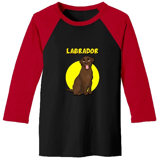 Labrador Pet Cute Chocolate Baseball Tees