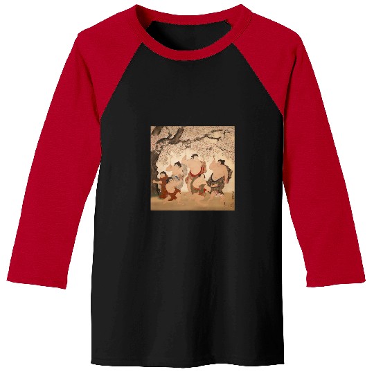 Sport sumos Wrestling Cherry Blossoms Beautiful Tribute to Culture Baseball Tees