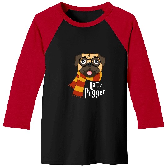 Pug Pet Harry Pugger Funny Pug Owner Wizard Lover Baseball Tees
