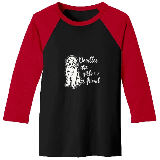 Goldendoodle Pet Doodles are a Girls bests Friend Golden Labradoodle Baseball Tees